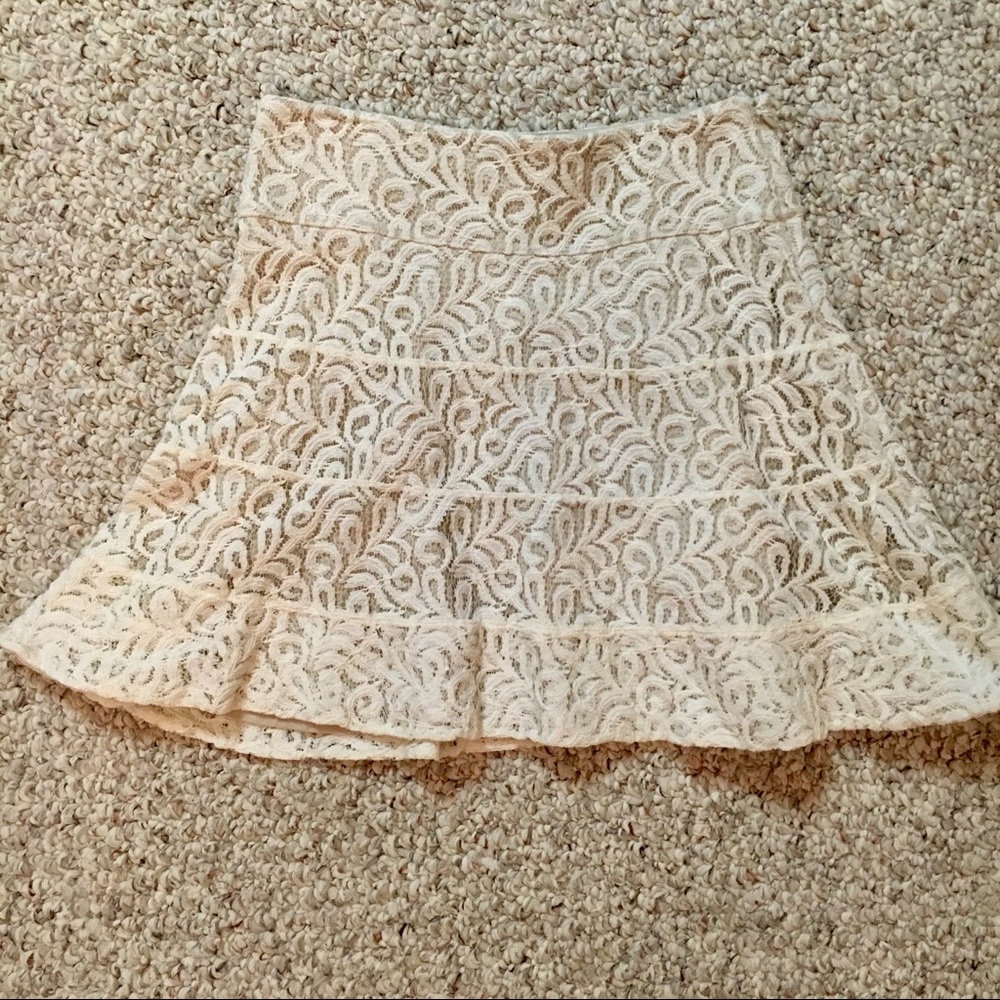 Ivory lace skirt